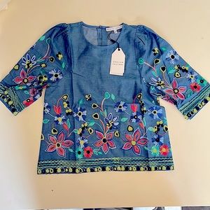 English Factory embroidered blouse